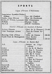 SPORTS D ORANIE COMITES LIGUES CLUBS ADRESSES   (4)